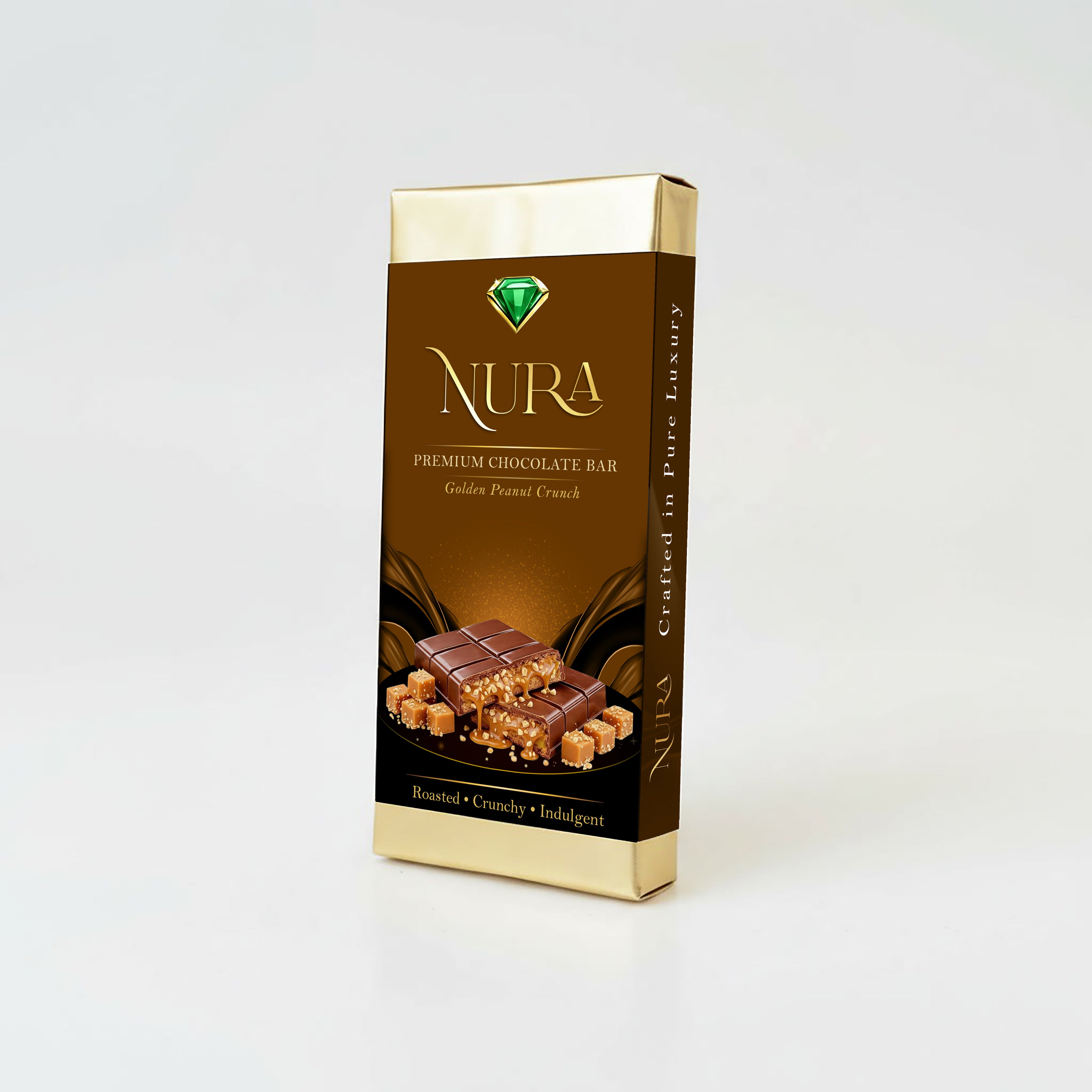 Golden Peanut Crunch chocolate Bar - Small