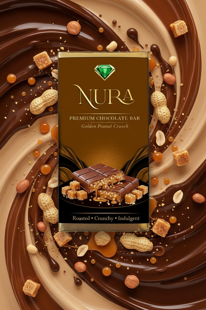 Golden Peanut Crunch chocolate Bar - Large