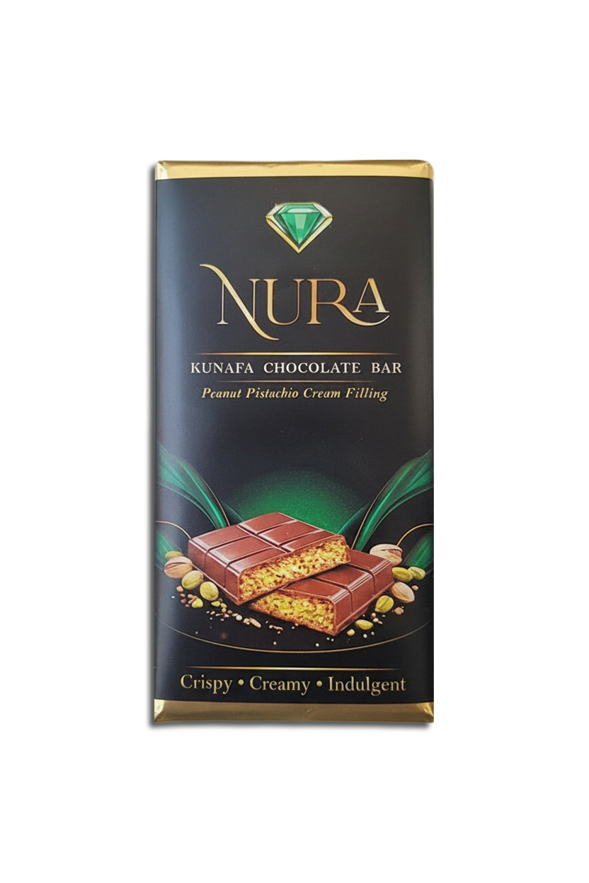 Peanut Pistachio Kunafa Chocolate Bar Large