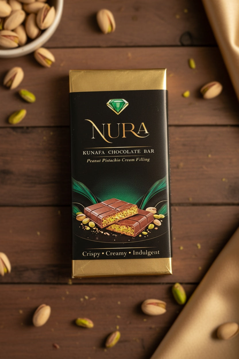 Peanut Pistachio Kunafa Chocolate Bar Small