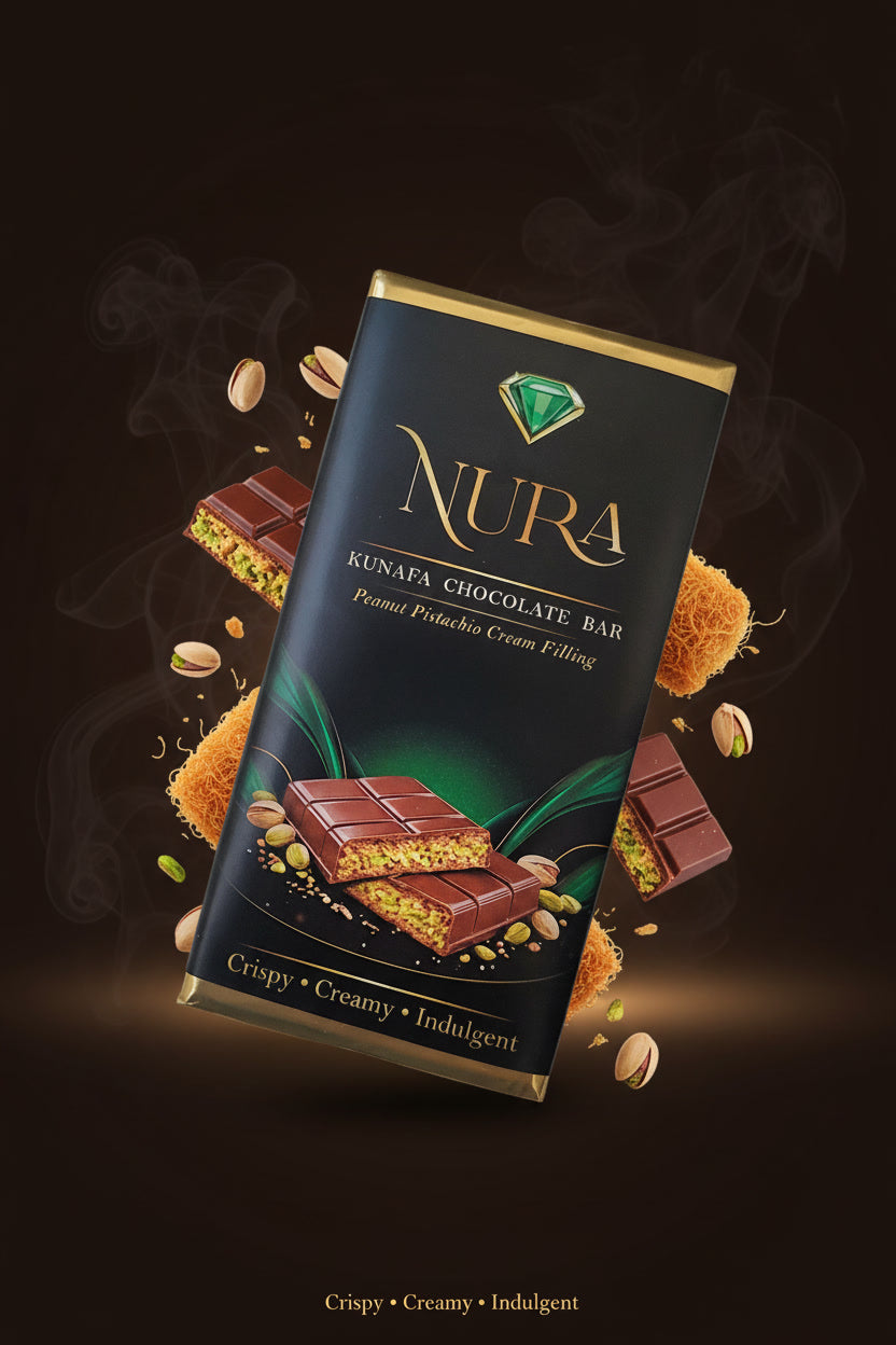 Peanut Pistachio Kunafa Chocolate Bar Large