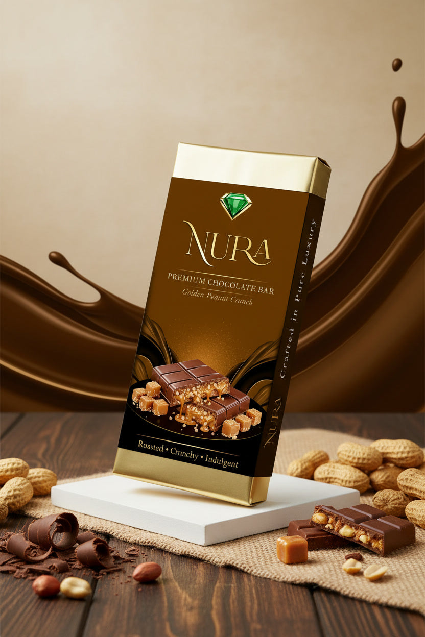 Golden Peanut Crunch chocolate Bar - Small